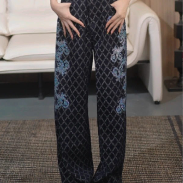 TCH烫钻工艺时尚休闲百搭秋款牛仔裤女T75C20E5111轻奢tch