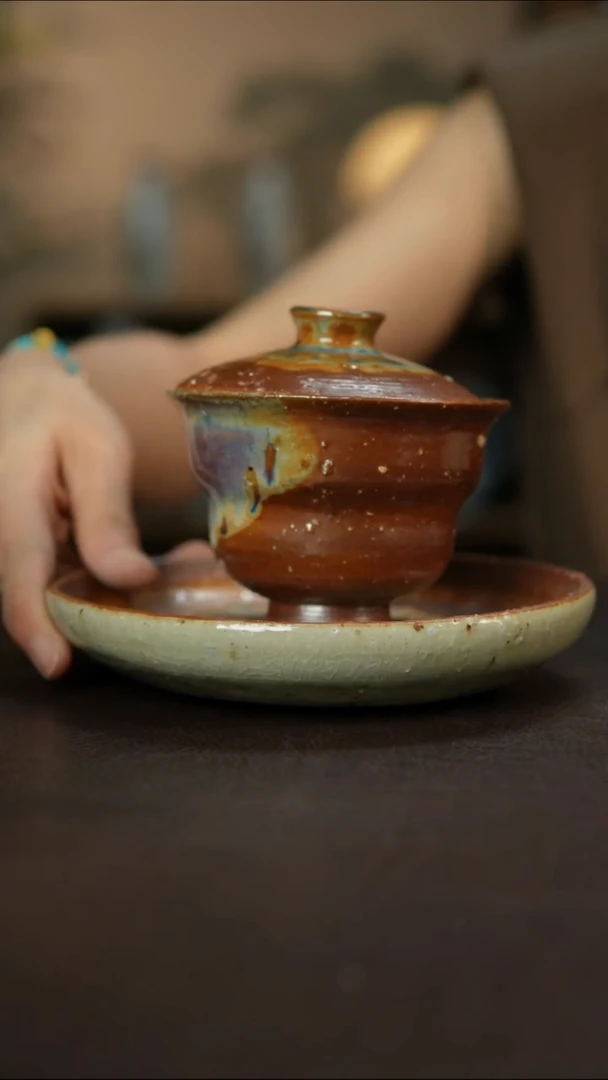 杯景德镇陶瓷杯碗柴烧多人