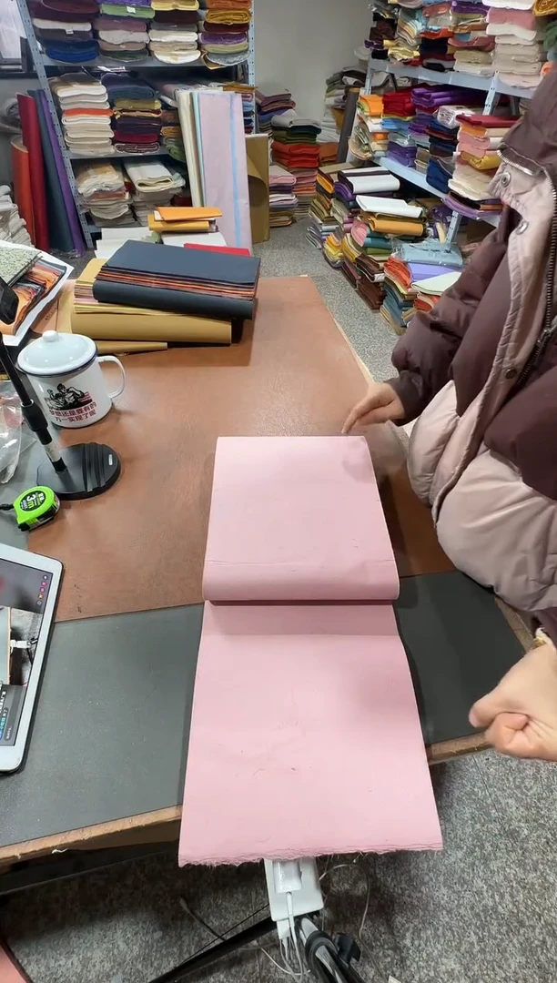 24*180藕粉色麻纸真金25张