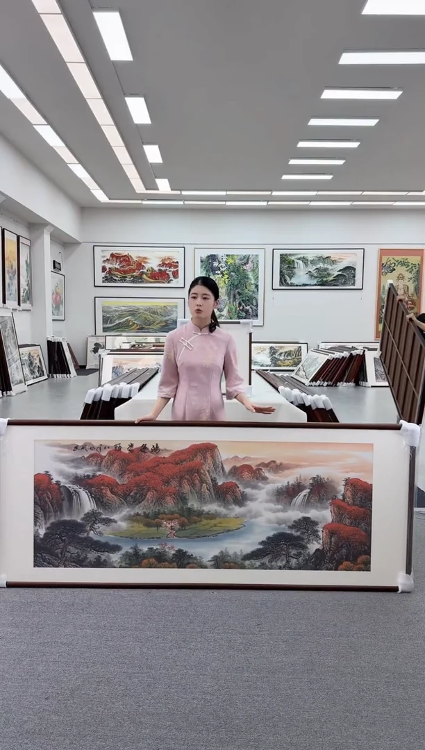 国画手绘 鸿运当头  219*88