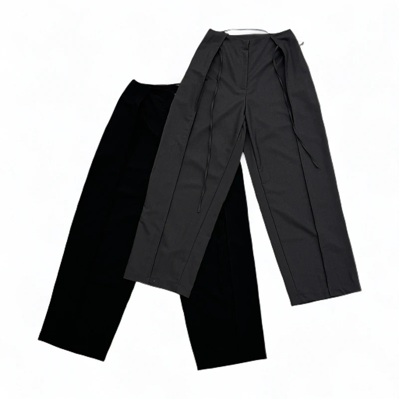 【蔡丽丽&添羽】时尚洋气百搭带腰带休闲裤W30750