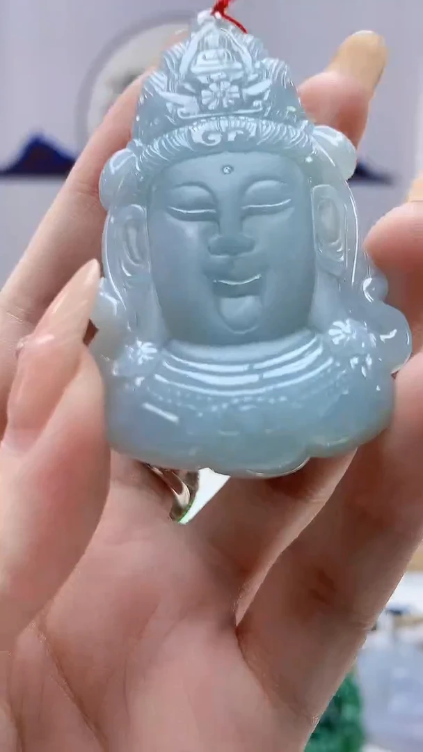 未镶嵌定制翡翠5155DD-毛货挂件36