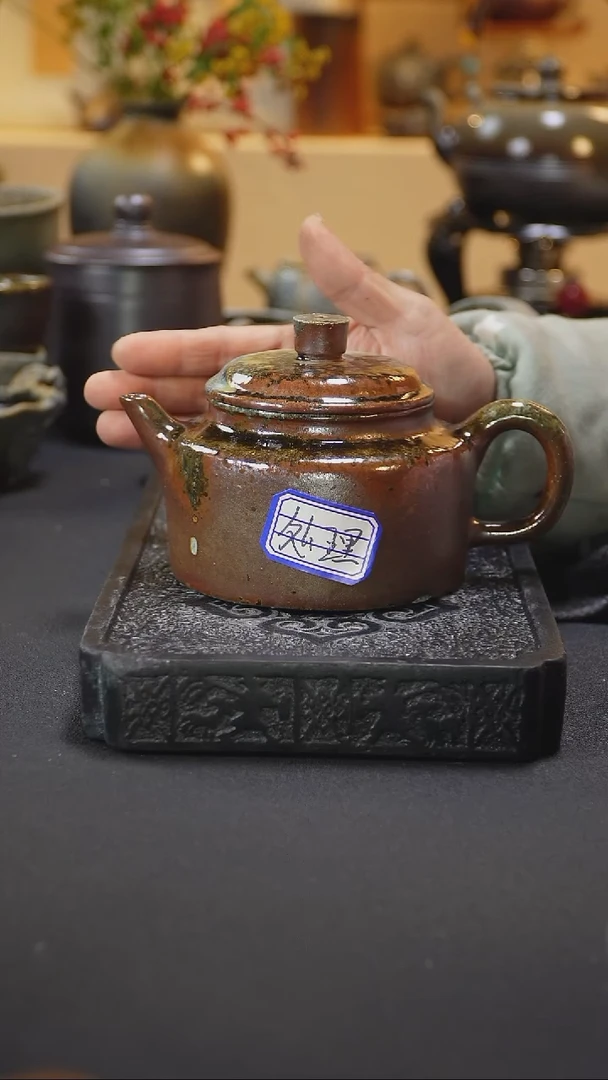 茶壶紫砂纯自然紫砂柴烧