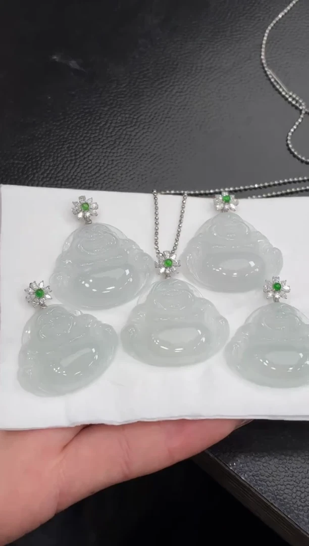 18K金镶嵌定制翡翠DDJ36512/多样性发一件