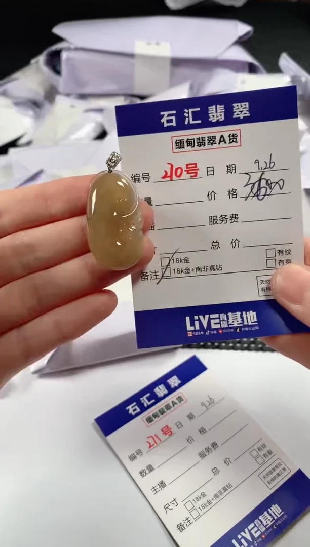 颈饰18K金镶嵌翡翠1