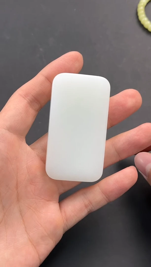 未镶嵌手串和田玉且末天泰白玉无事牌微色差