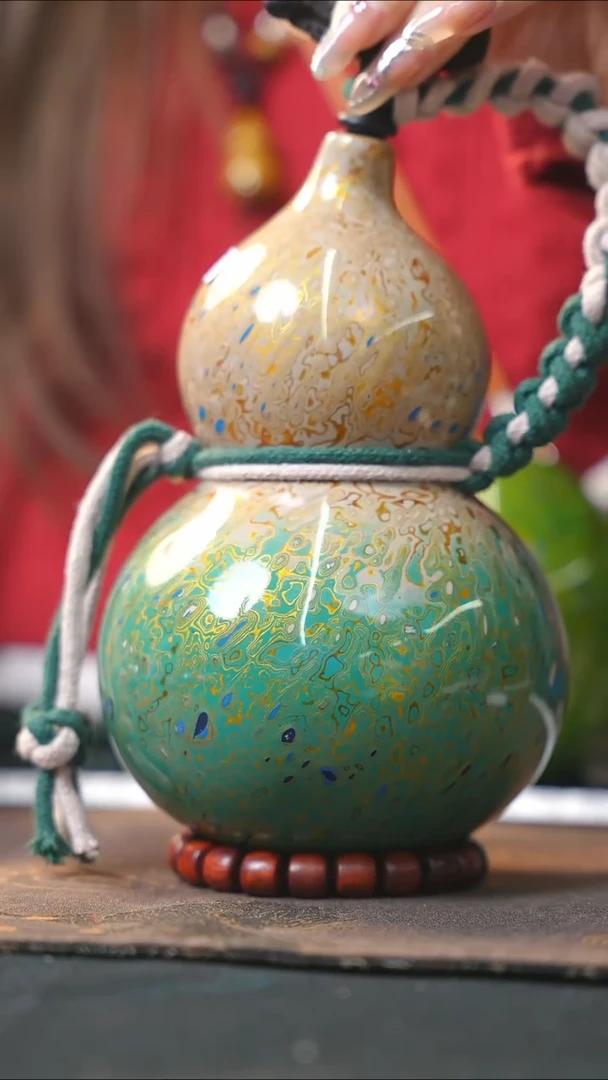 【闪购商品】WZ217漆艺酒葫芦不包手串及旋转底座