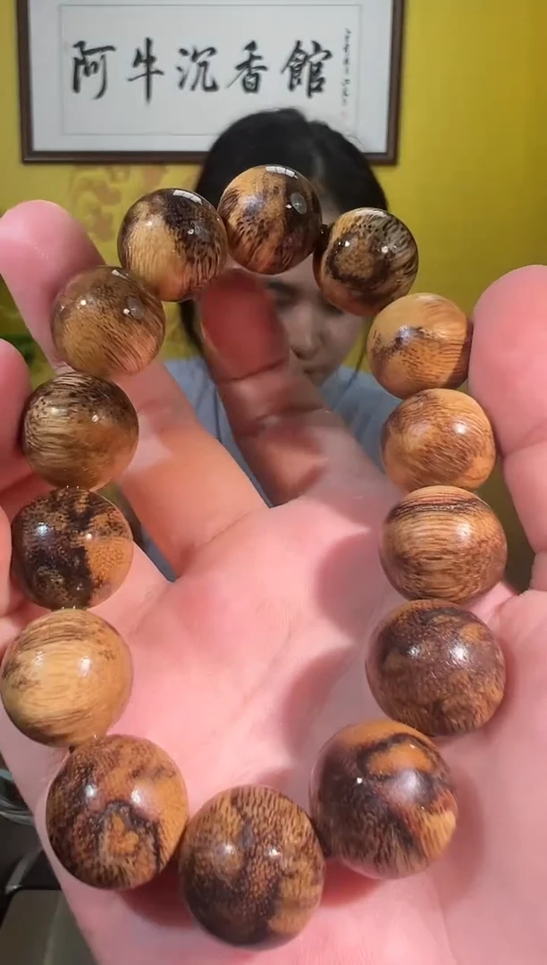 手串沉香37号1.7*37克柬埔寨菩萨棋沉水多样性发一