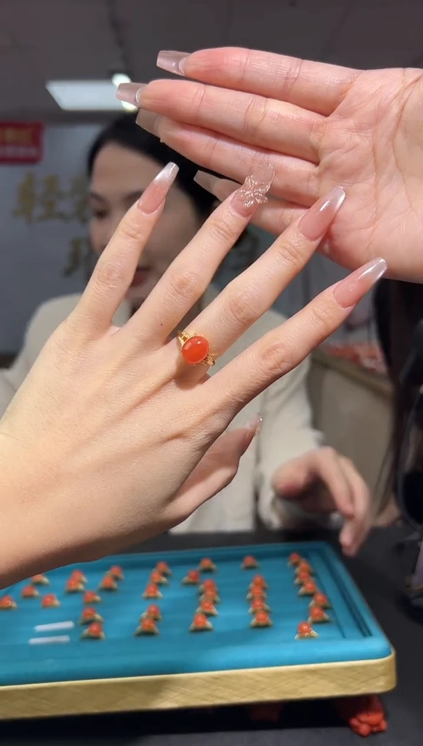 未镶嵌戒指南红玛瑙9.27-2507320188（多样式发其一）