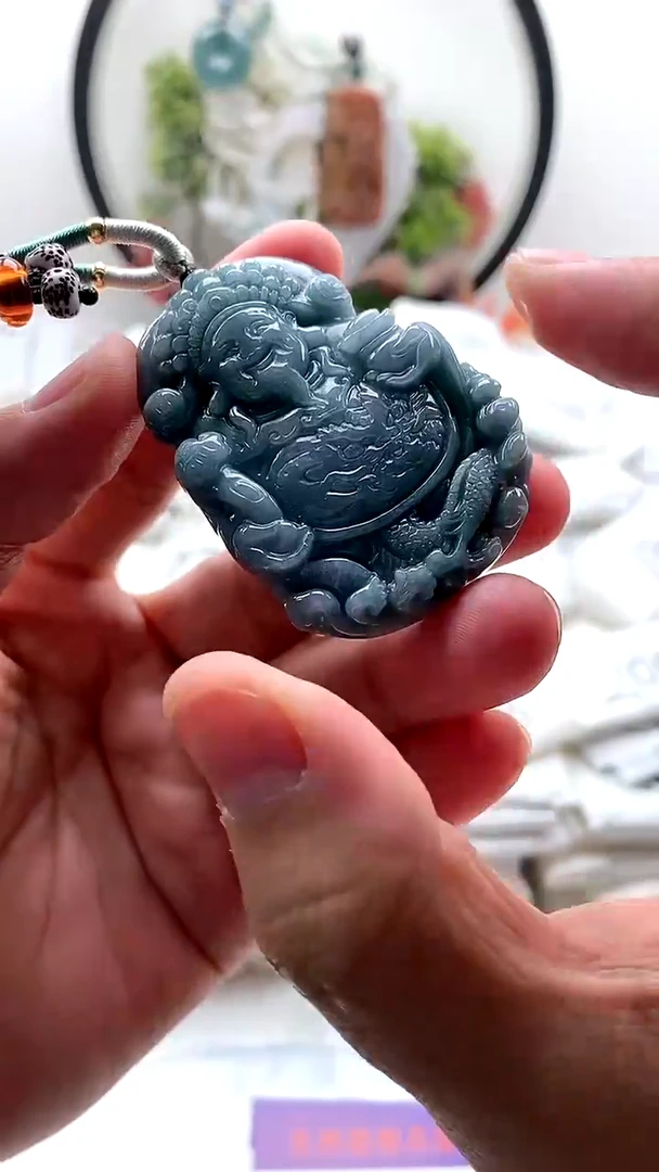 颈饰未镶嵌翡翠财神1
