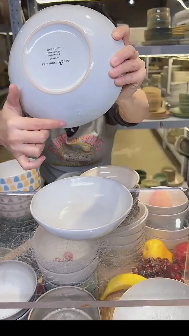 瓷58外贸尾货高温釉下彩陶瓷餐具默认微瑕