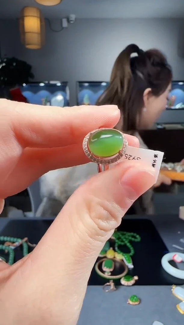 【闪购商品】和田玉戒指银S925镶嵌1