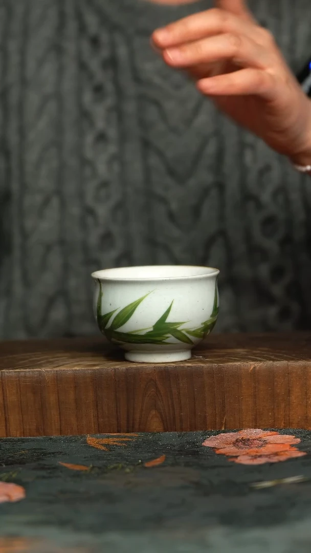 杯釉下彩手工手绘同款陶器