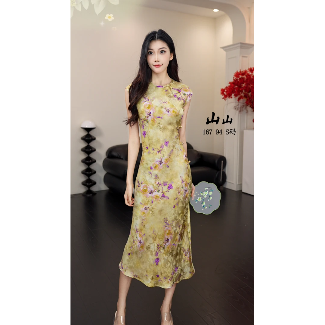 IONOY山山-G456连衣裙25年夏季新款修身显瘦气质禁机洗