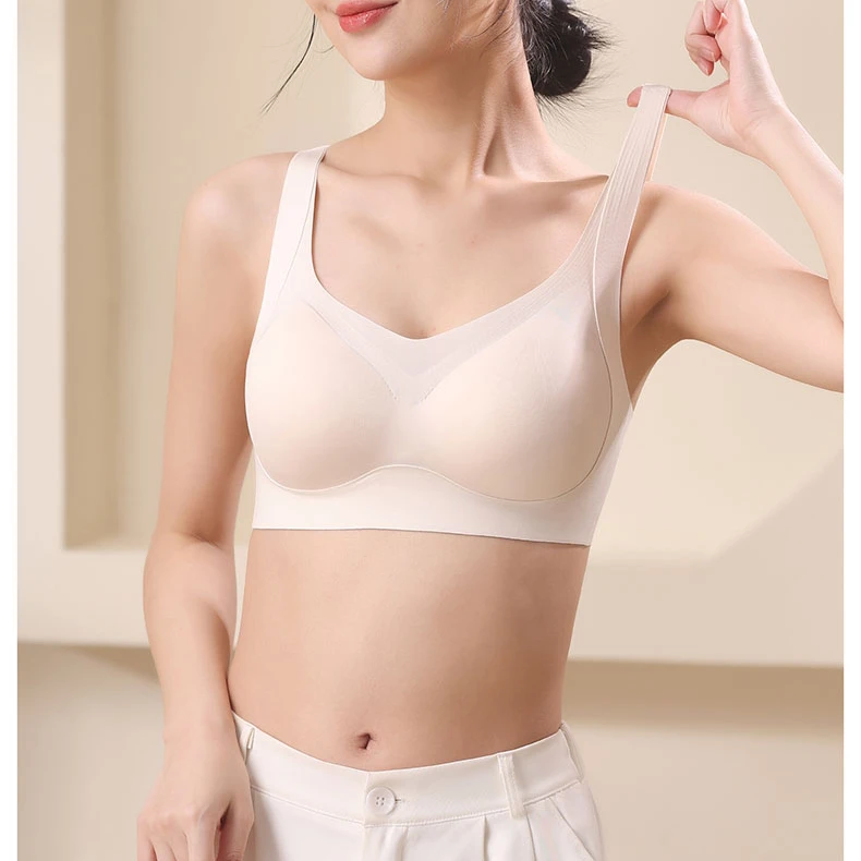 【甜柔】氨基酸内衣运动舒适女士透气聚拢薄款睡眠无痕美背K11