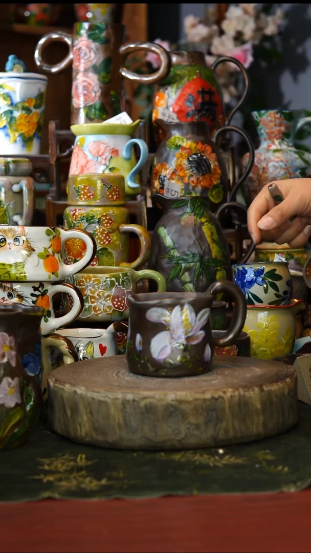 陶瓷91景德镇手工手绘釉下彩