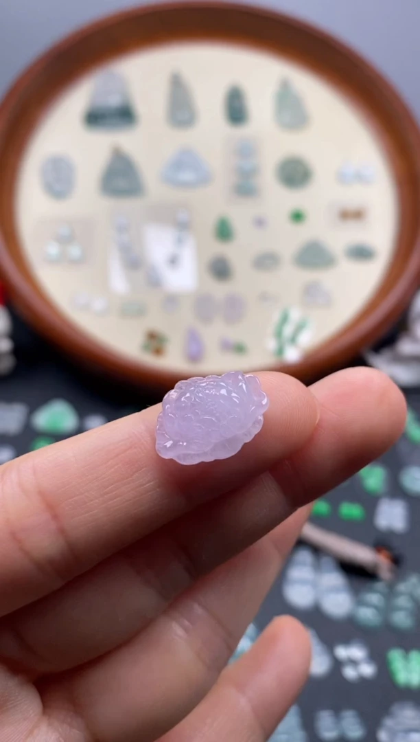 颈饰未镶嵌翡翠冰紫花开富贵/芬