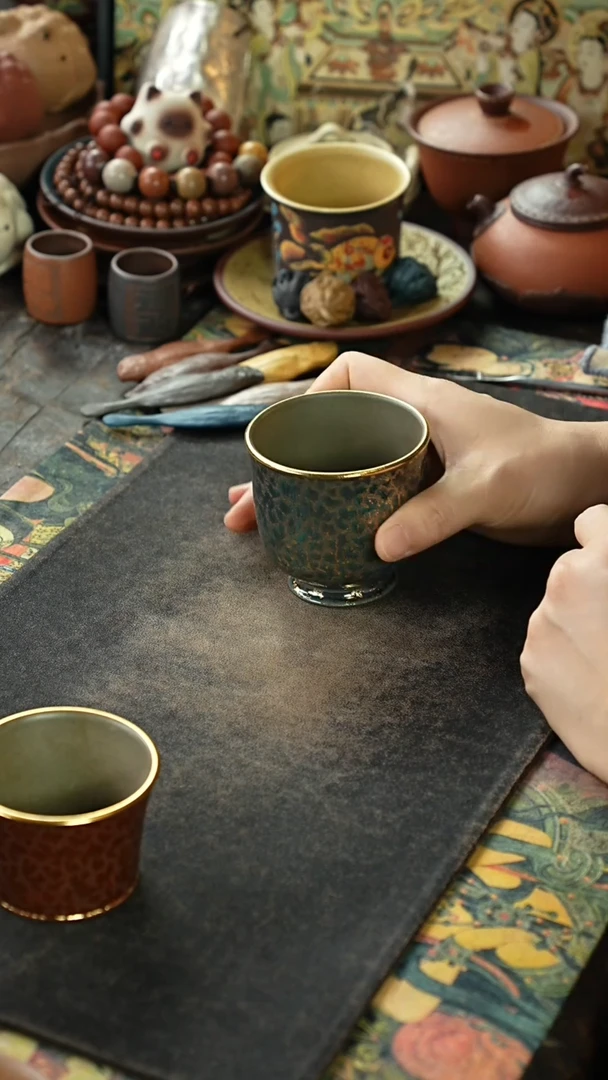 青段贝壳烧紫砂杯2