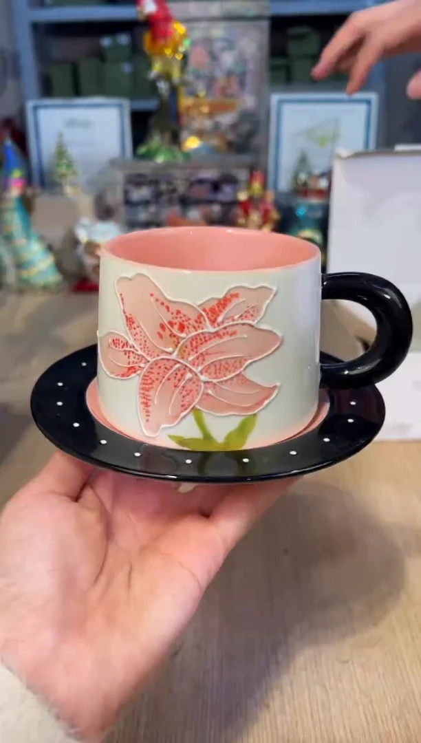 【闪购商品】杯50百合花咖啡杯（白）