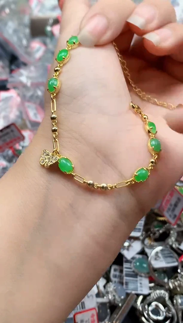 银S925镶嵌戒指翡翠天然A货缅甸翡翠