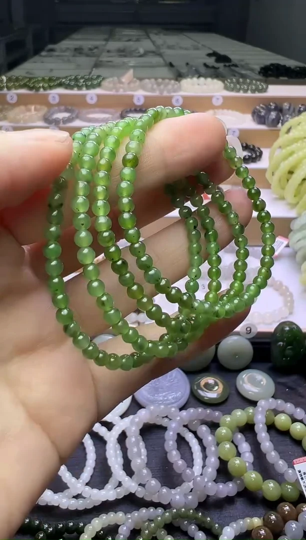 手串未镶嵌和田玉43号链接卡4mm多样性发一（先拍先挑）