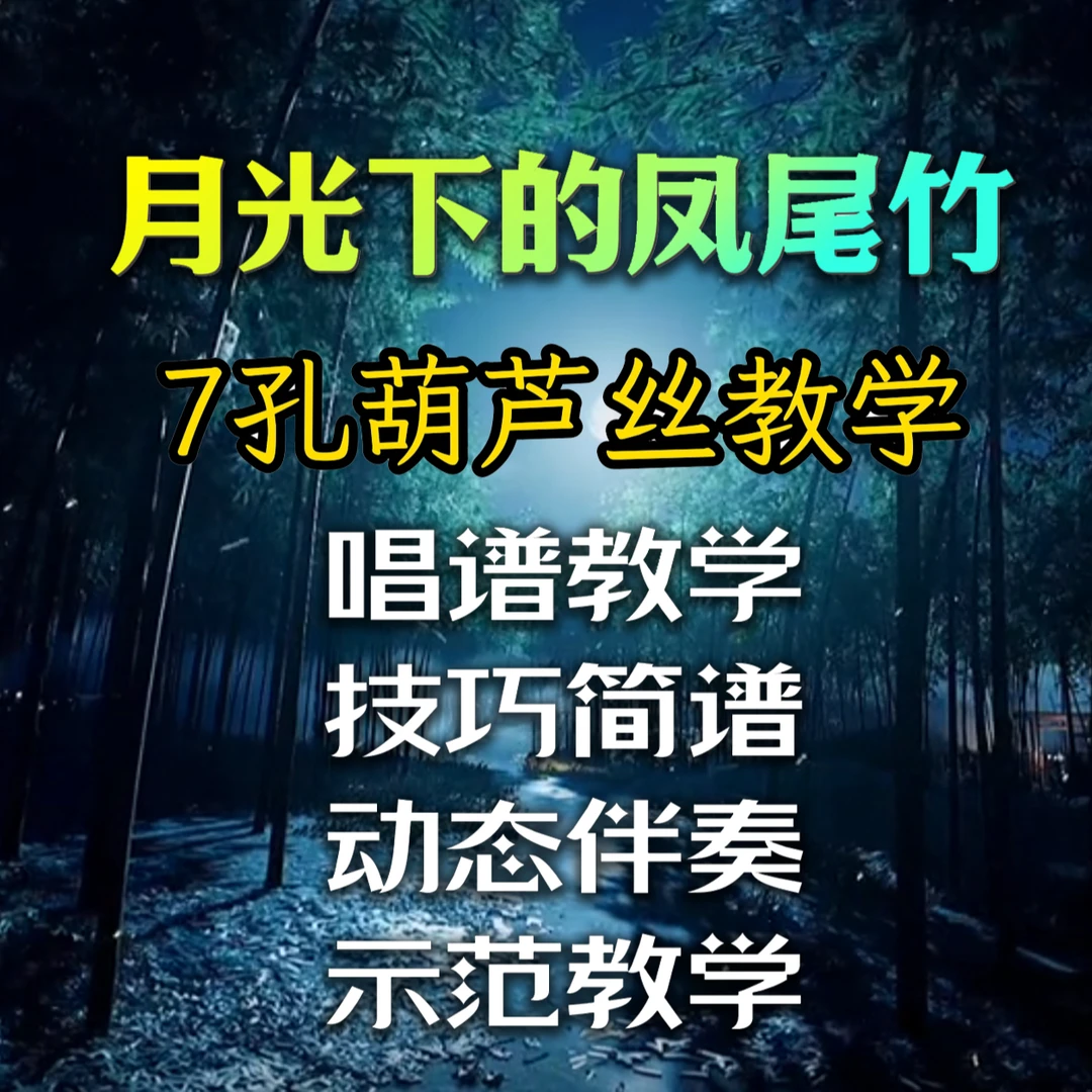 《月光下的凤尾竹》葫芦丝精讲课程