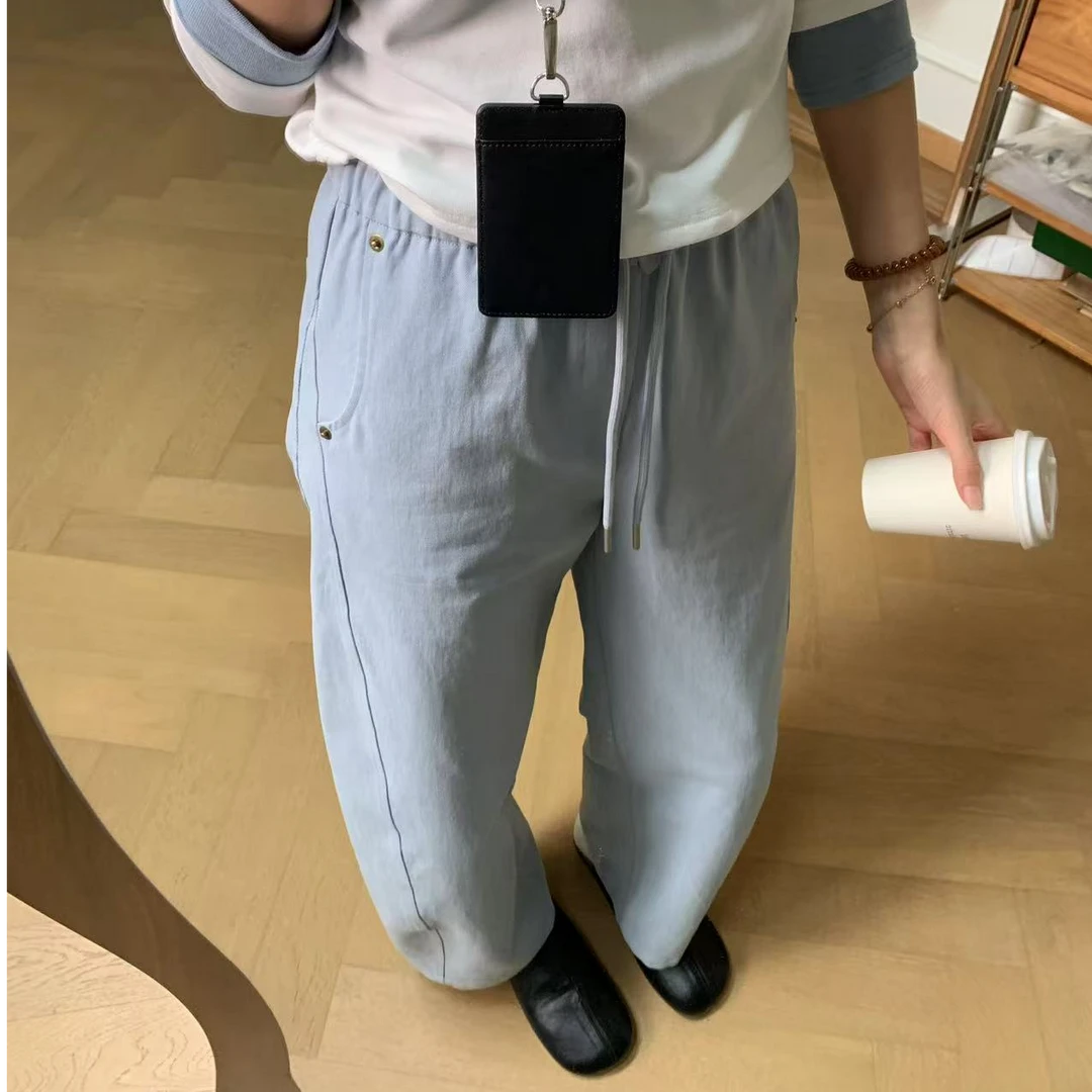 小雅姐姐【法棍裤】松紧腰抽绳休闲裤IN38