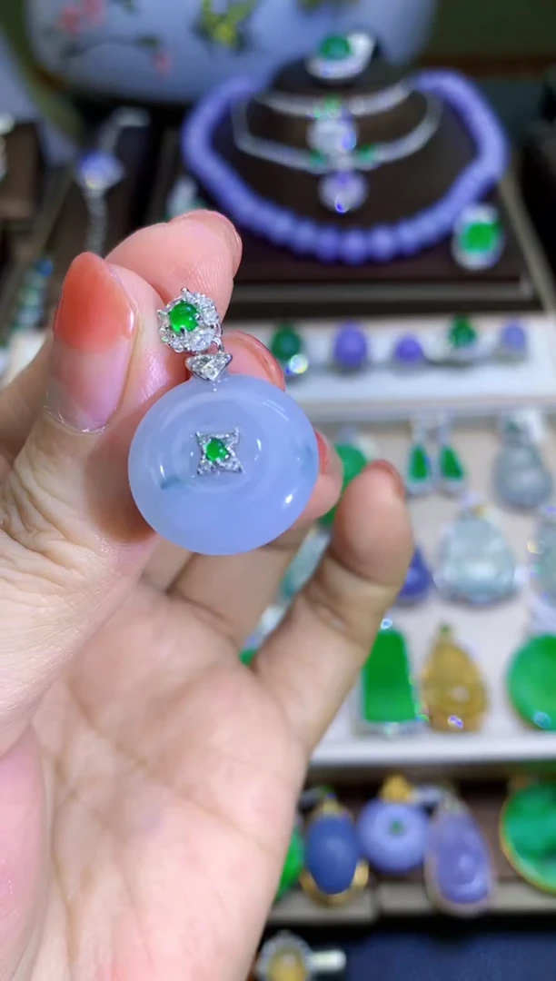 【闪购商品】翡翠颈饰银S925镶嵌111111111