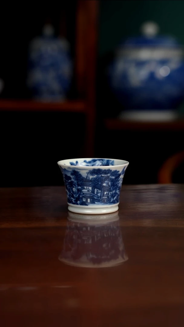 景琳藏 秋窗读易图