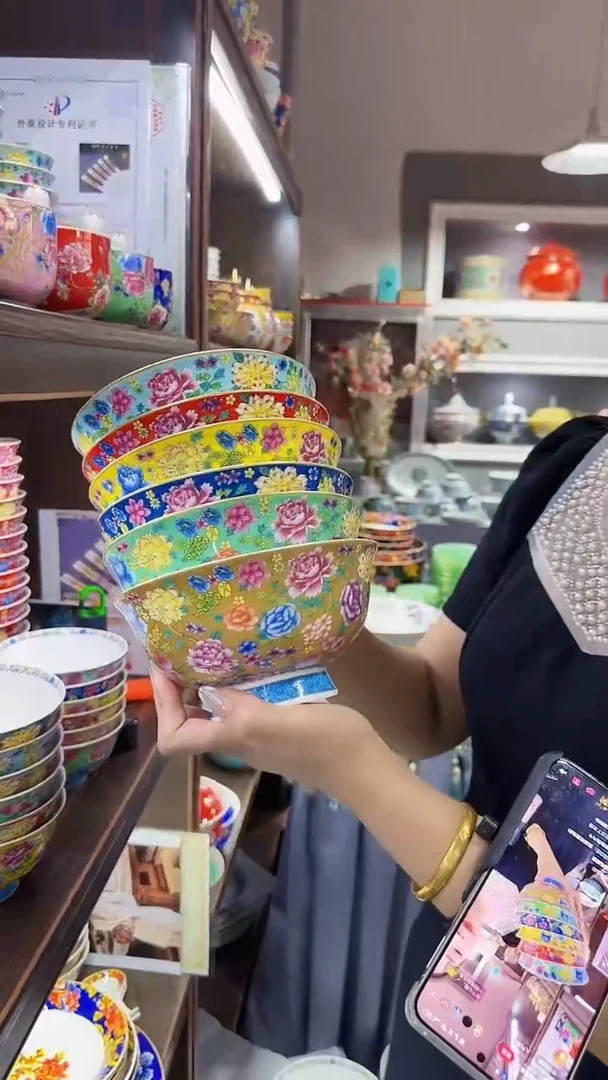 瓷片6英寸面碗6个景德镇陶瓷