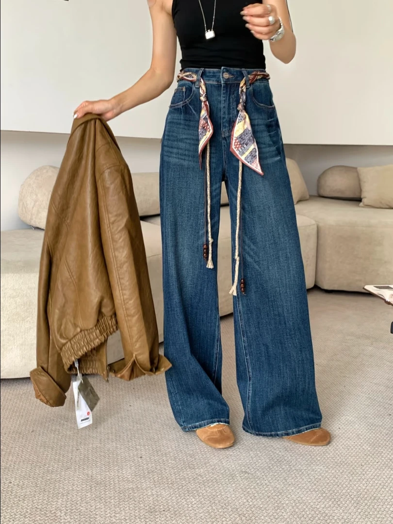 【1号链接】【整款】【班素家】高货牛仔裤女秋冬款显瘦高腰牛仔裤女