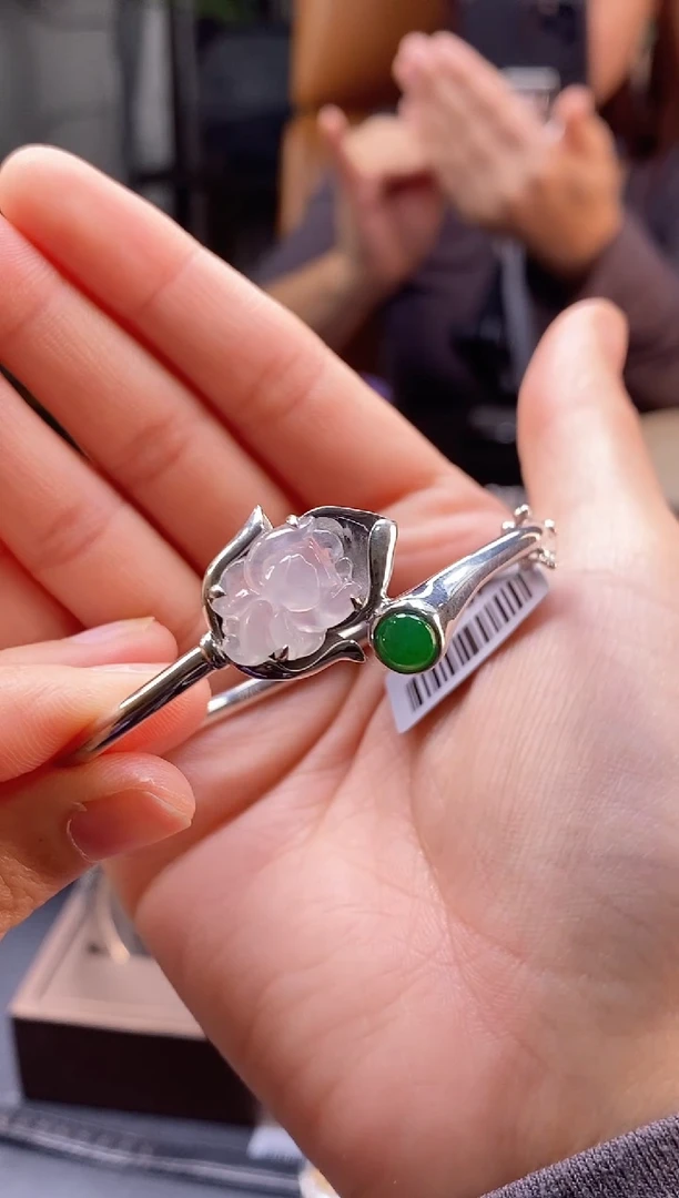 颈饰银S925镶嵌翡翠18193