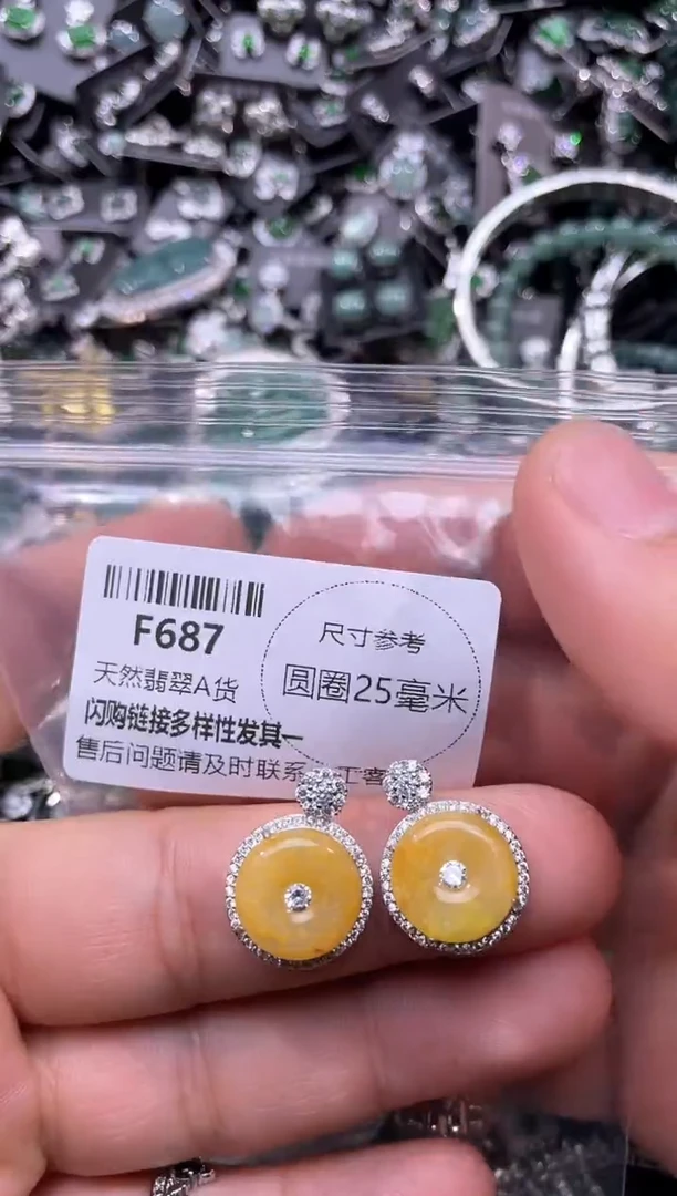 翡翠未镶嵌颈饰F687多样性发其一