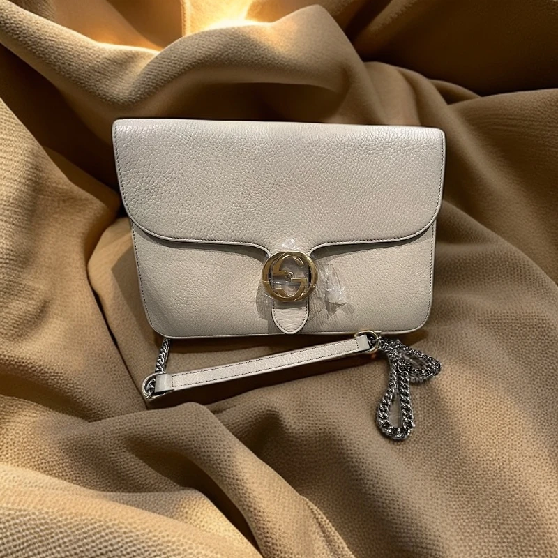95新 GUCCI/古驰 白色风琴包 1148 8931