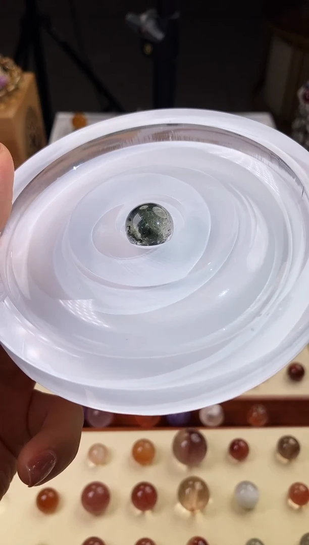 水晶手链未镶嵌天然绿幽灵单珠