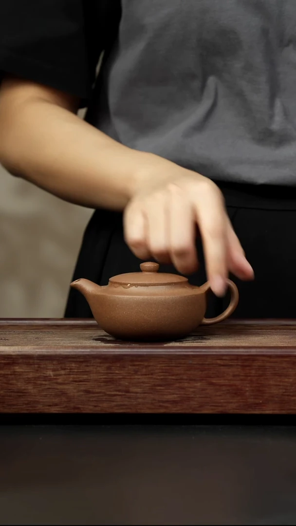 紫砂茶壶老段 汉扁