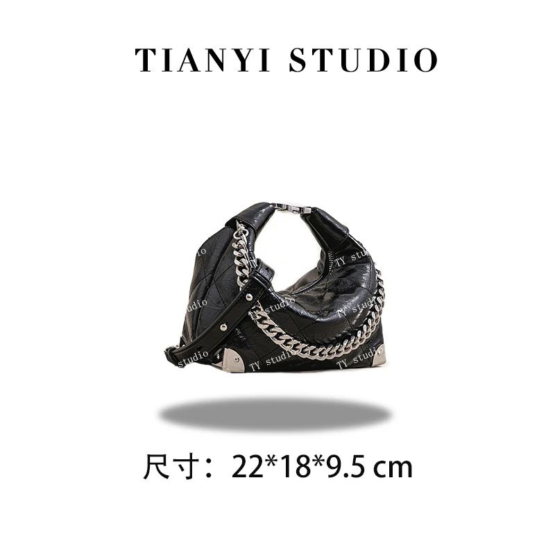 【TY】SK-82985-黑色 轻奢高级韩版单肩潮流时尚简约女包