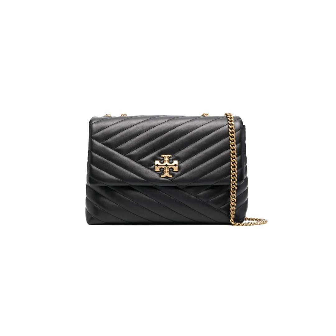 TORY BURCH/汤丽柏琦 Kira人字绗缝皮平链条拼链条单肩包 90446
