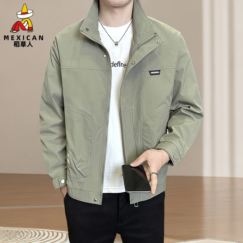 稻草人2025秋季新款工装夹克男士韩版潮流上衣帅气百搭休港风舒适