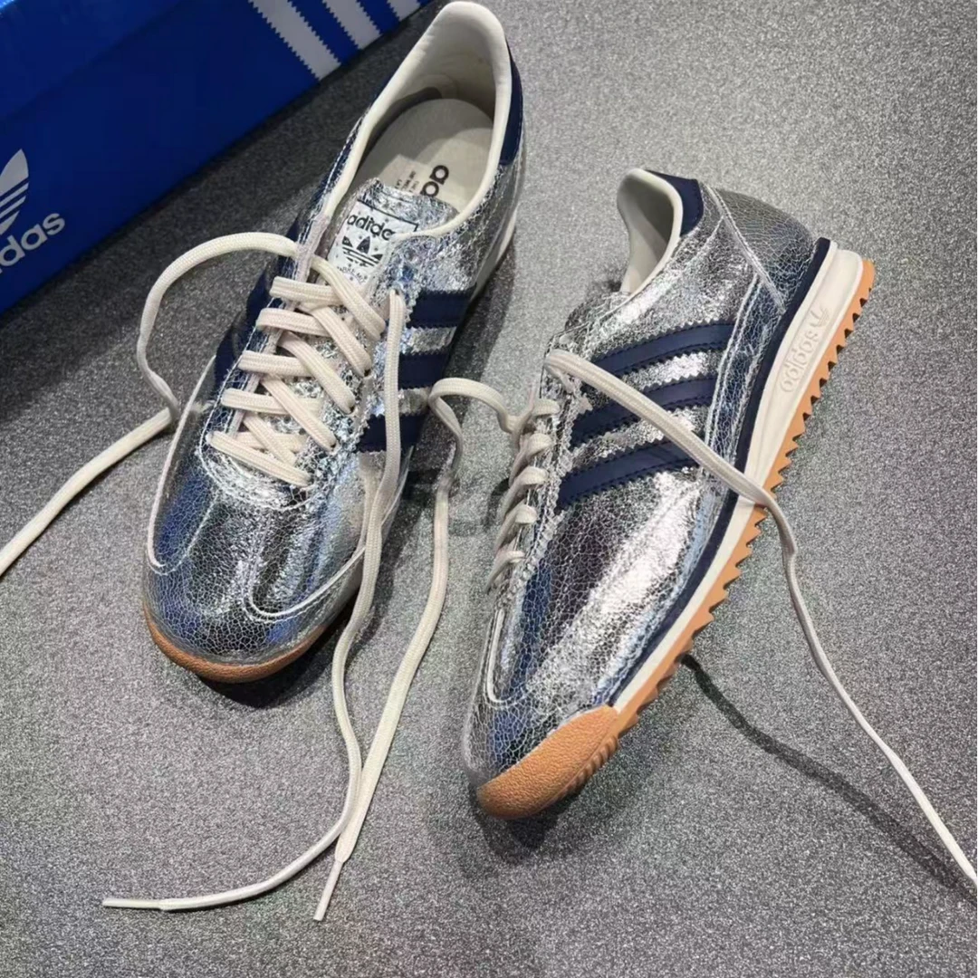 adidas originals SL 72 银色舒适百搭防滑耐磨低帮休闲鞋JH8654