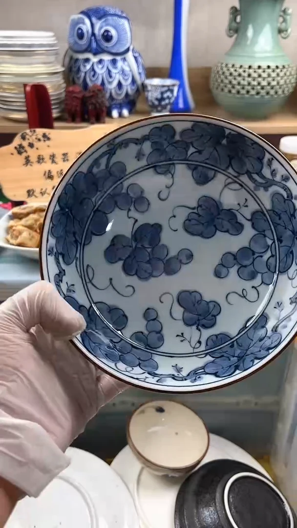 瓷片桃**酱英歌瓷器满19.9包邮