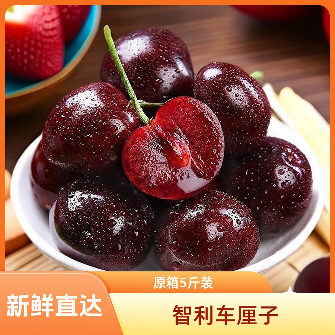 【原箱净重】智利进口车厘子新鲜果【拉宾斯】5斤装单J-2J (内附果径卡） 顺丰直达 坏果包赔