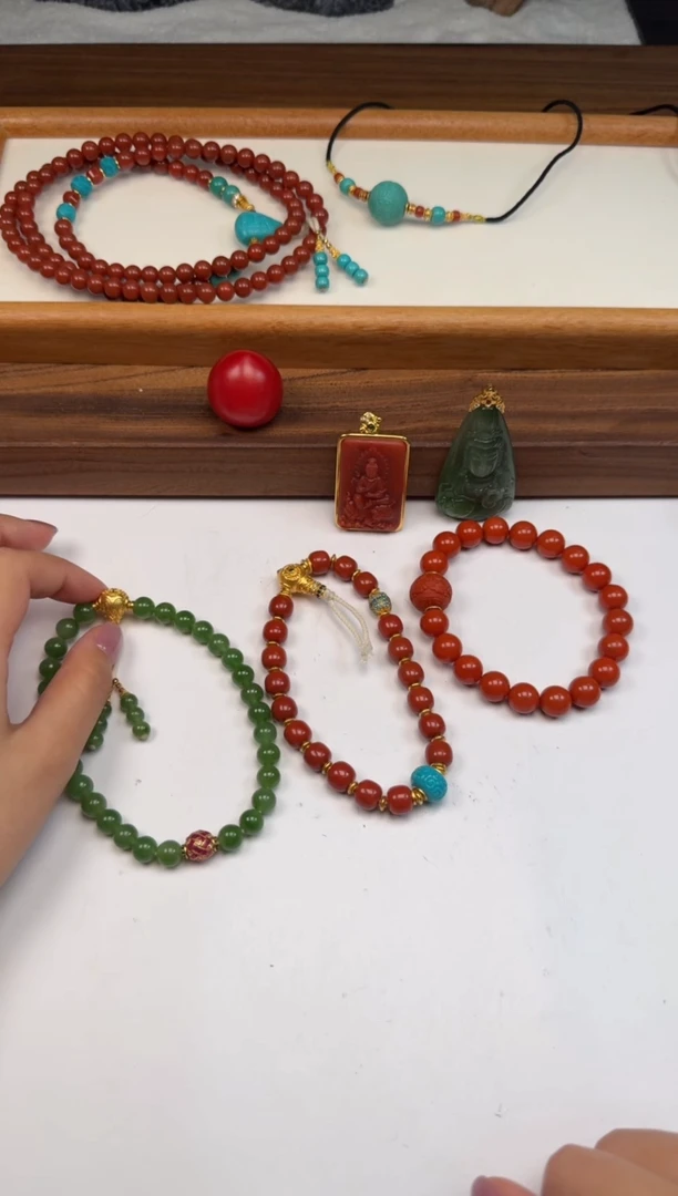 未镶嵌配饰配饰南红玛瑙茶**～手串手串