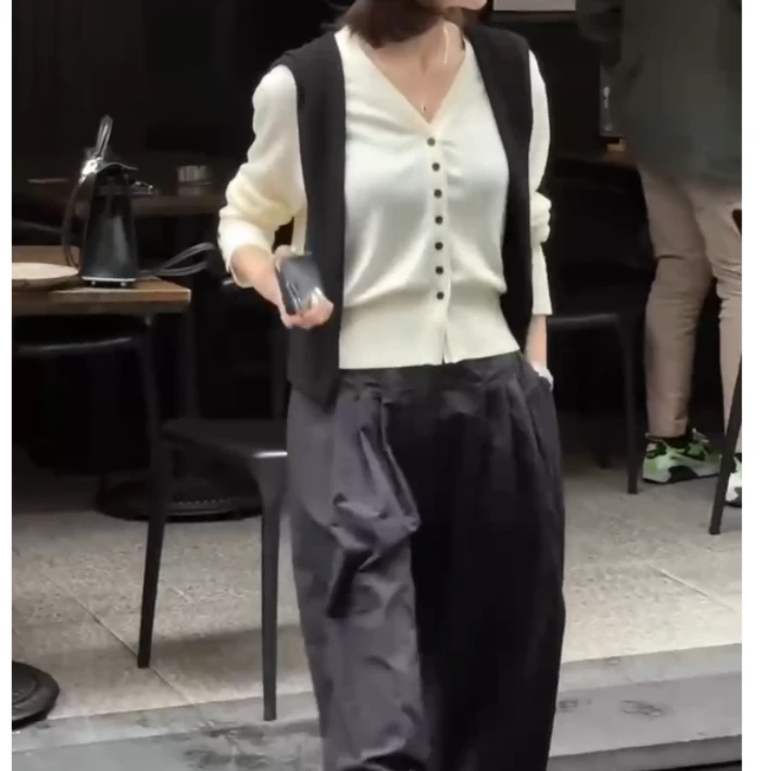 2025春季新款网红同款洋气减龄气质休闲百搭上衣裤子女仙气