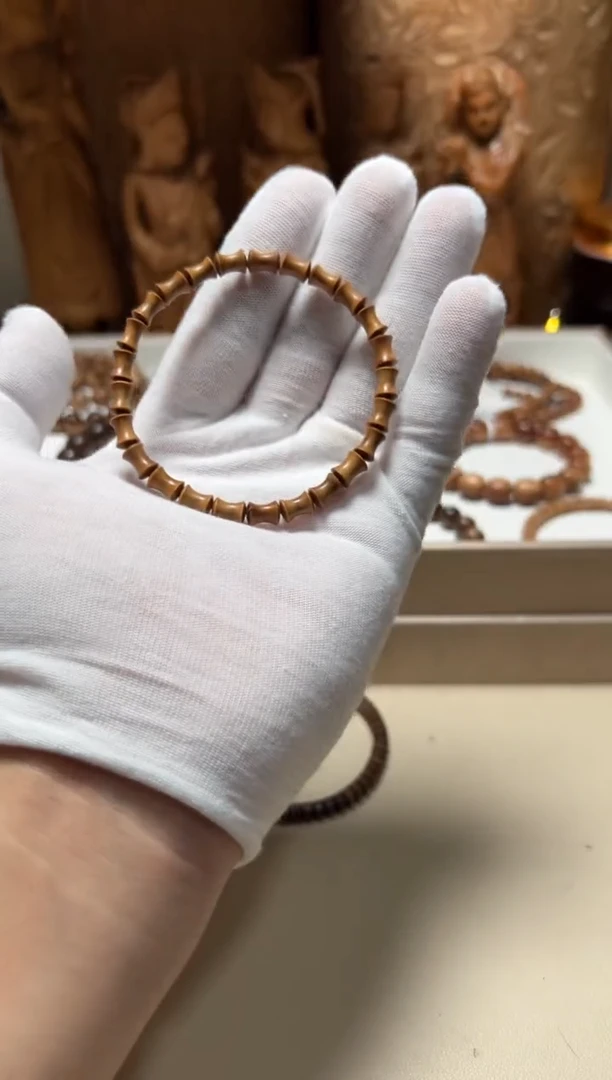 檀香木手串/手链瑕疵竹节单圈