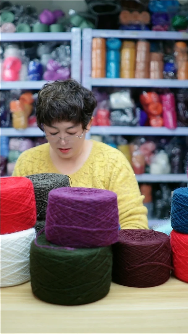 羊绒欢姐手编线A090