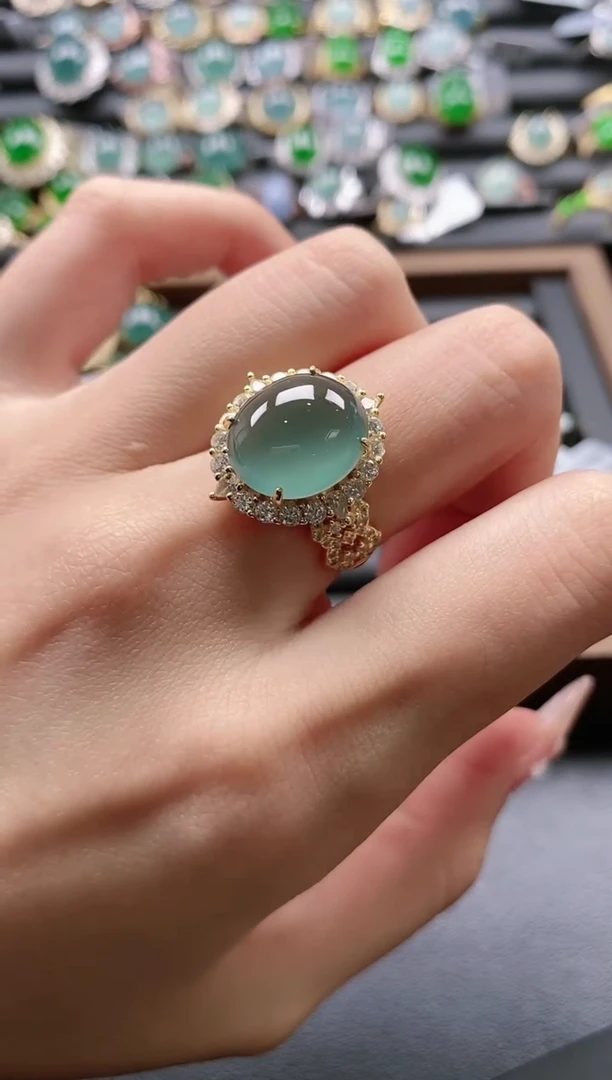 【闪购商品】翡翠戒指银S925镶嵌51151