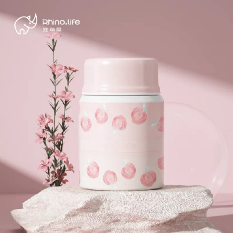 【A等品微瑕】独角犀Rhino.life 多功能保温焖烧杯 粉桃桃