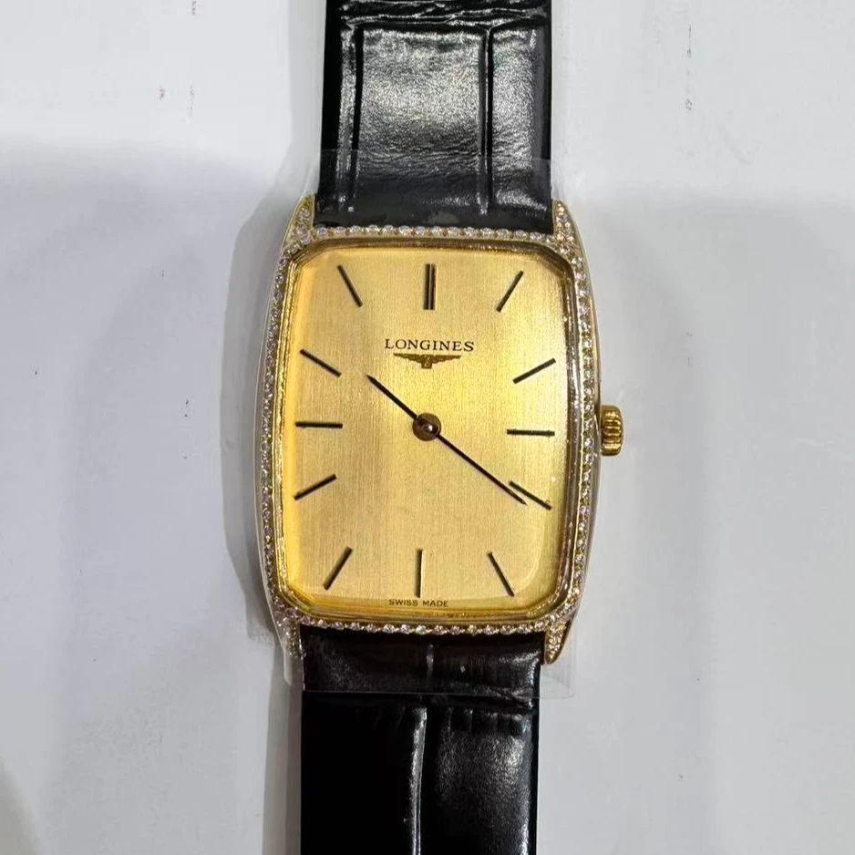 95新 Longines/浪琴 手动机械表后镶钻盘26x31带18/256100593