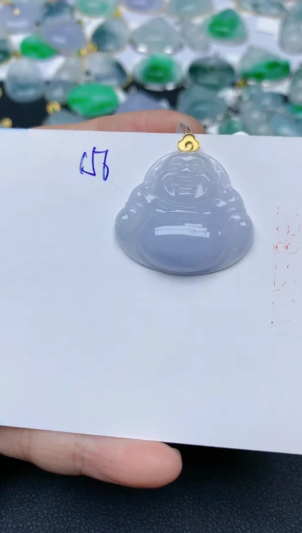 【闪购商品】翡翠颈饰18K金镶嵌天然翡翠A货